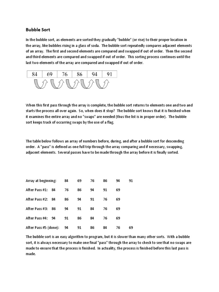 Bubble Sort | Array Data Structure | Computer Science