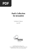 Paul’s Collection for Jerusalem