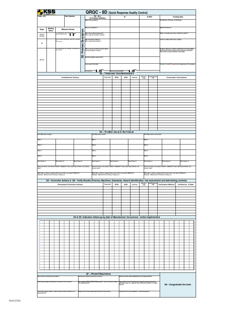 QRQC Methodology and Template Guide | PDF | Business | Computing And ...