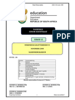 Maths Literacy P1 Nov 2008 Memo Afr