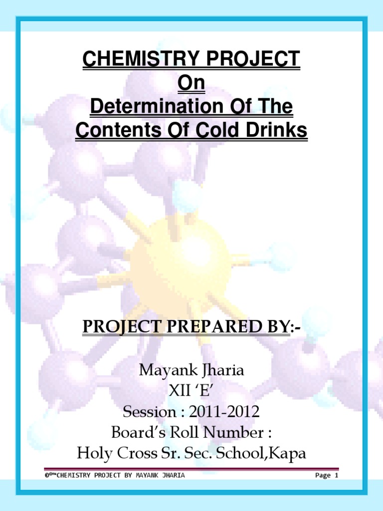 Chemistry Project | PDF | Cooking, Food & Wine