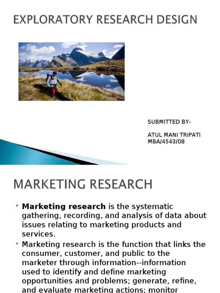 what is the purpose of exploratory research design