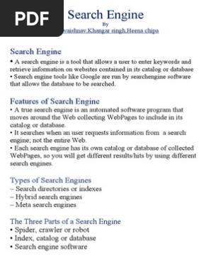 Search Engine Gk Pdf