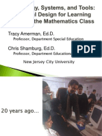 Technology, Systems, and Tools: Universal Design For Learning For The Mathematics Class