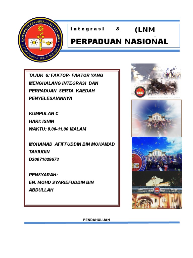 integrasi dan perpaduan di malaysia
