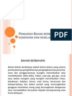 Pengaruh Bahan Berbahaya Bagi Kesehatan Dan Keselamatan