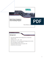 Idaho Power Company's Cloud Seeding Program