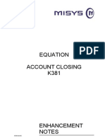 EK381342 Account Closing