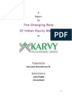 Dhaval Chaning Role of Equity Market