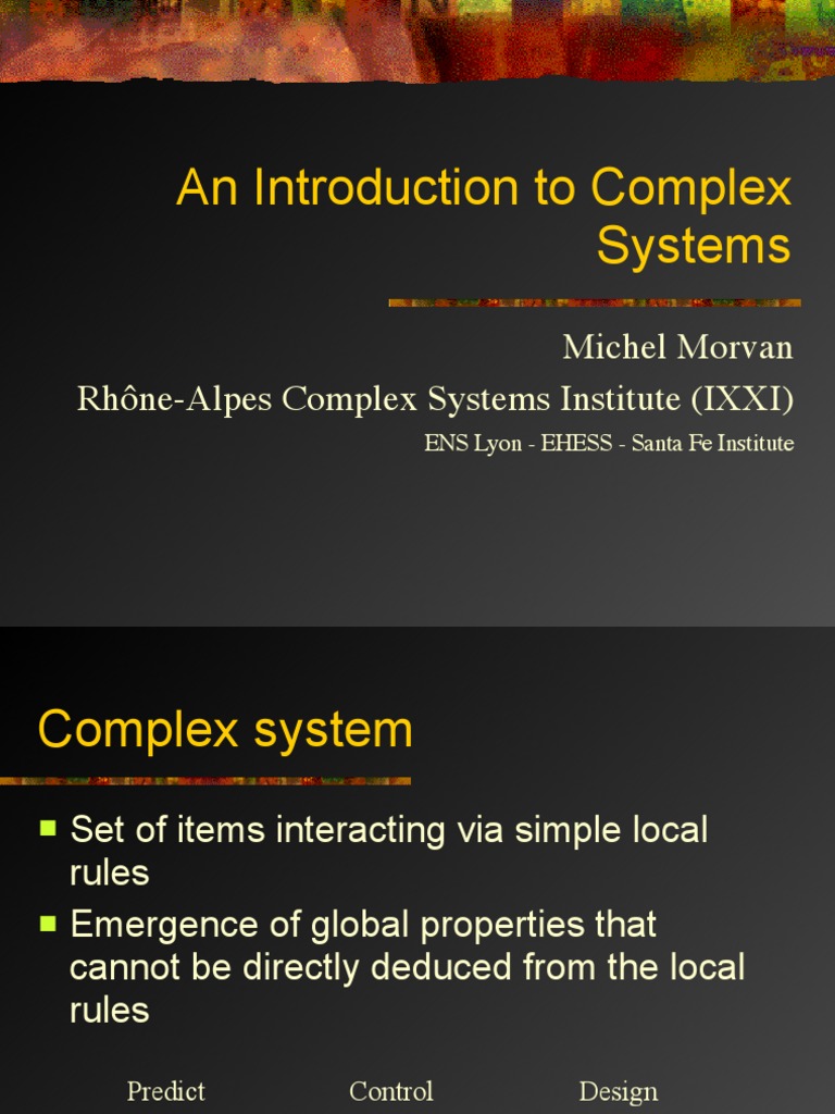 Ecole d'été 2008 | PDF | Complex Systems | Emergence