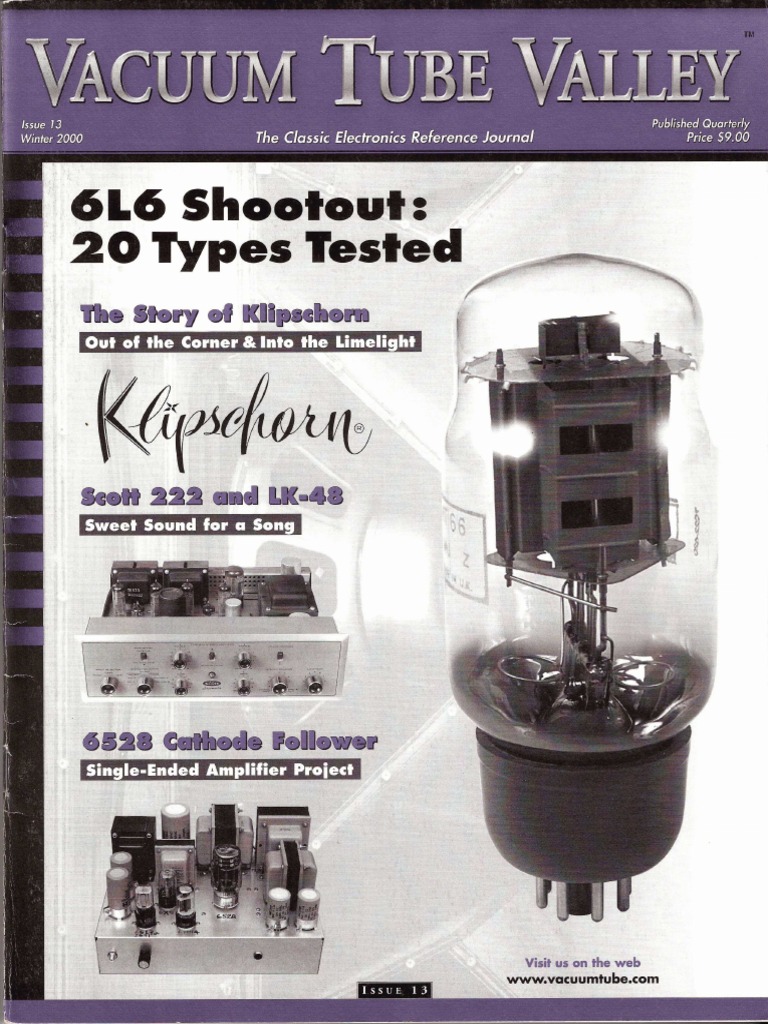 Vacuum Tube Valley Magazine VTV13 PDF
