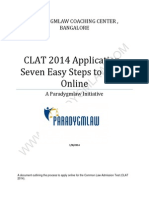 CLAT 2014 Online Application - Seven Easy Steps to Apply Online