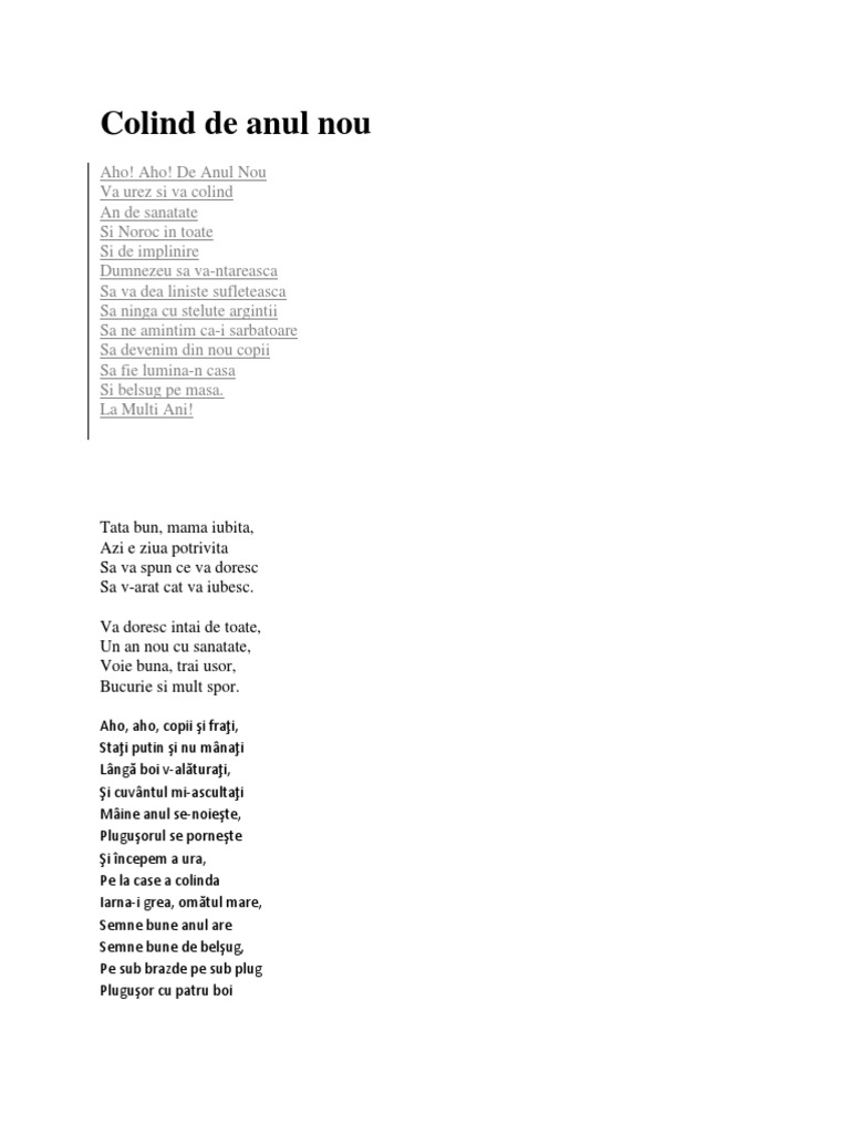Colind De Anul Nou