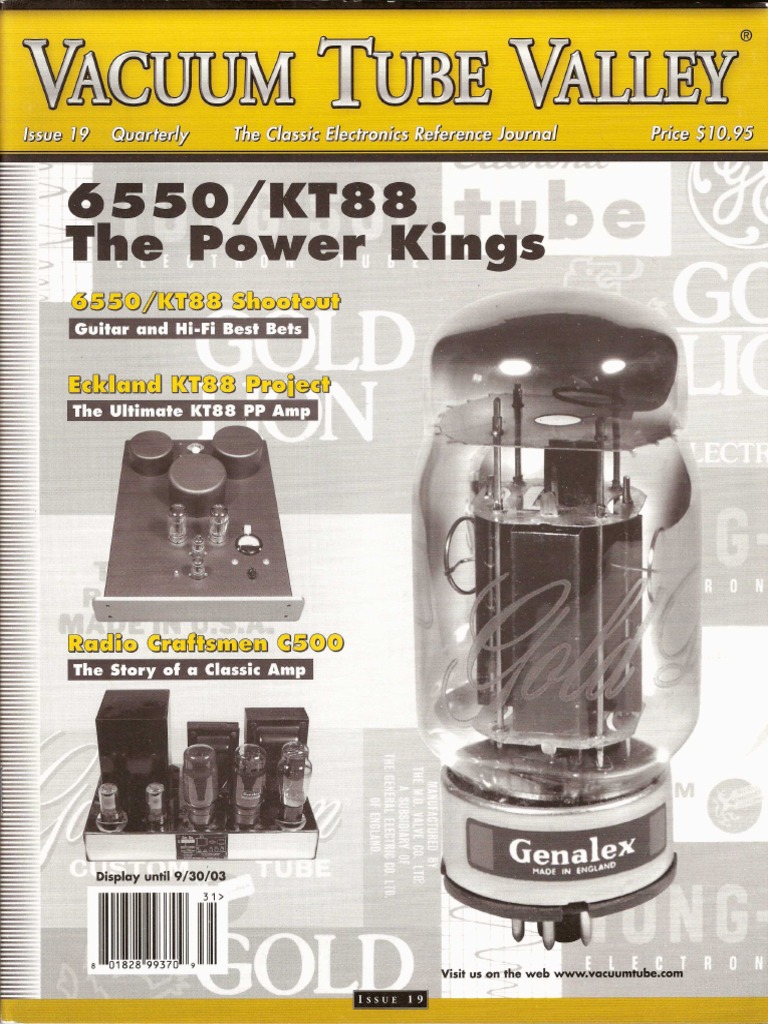Vacuum Tube Valley Magazine VTV19 PDF Newspaper And Magazine
