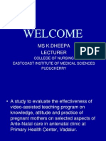 Welcome: Ms K.Dheepa Lecturer