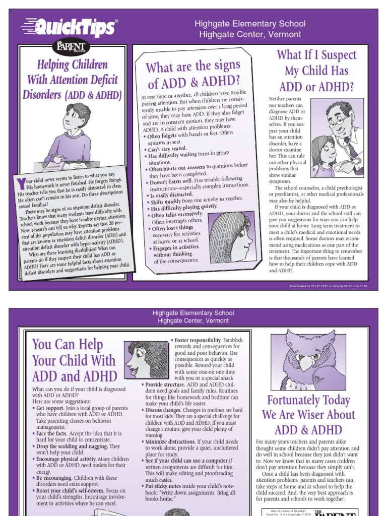 Helping Children With Attention Deficit Disorders | PDF | Attention ...