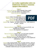 Conversaciones Reales Registradas Entre Un Servicio de Asistencia Técnica y Usuarias de Equipos Informáticos