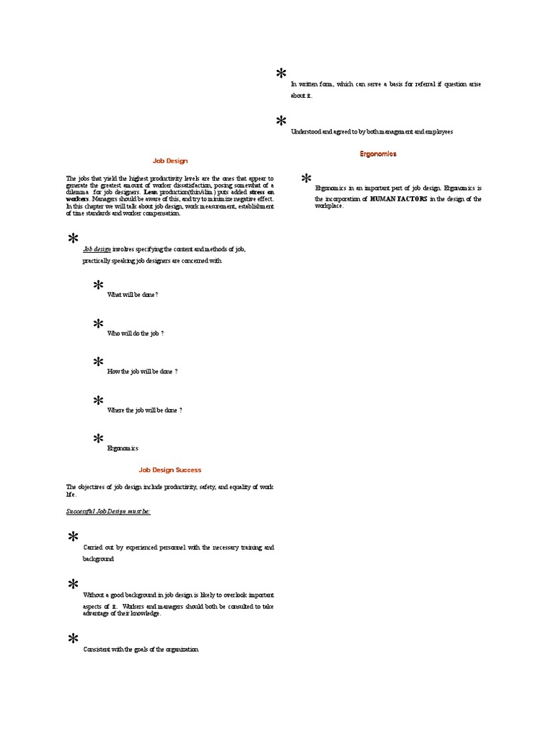 Chapter 7 design of work system pdf human factors and ergonomics