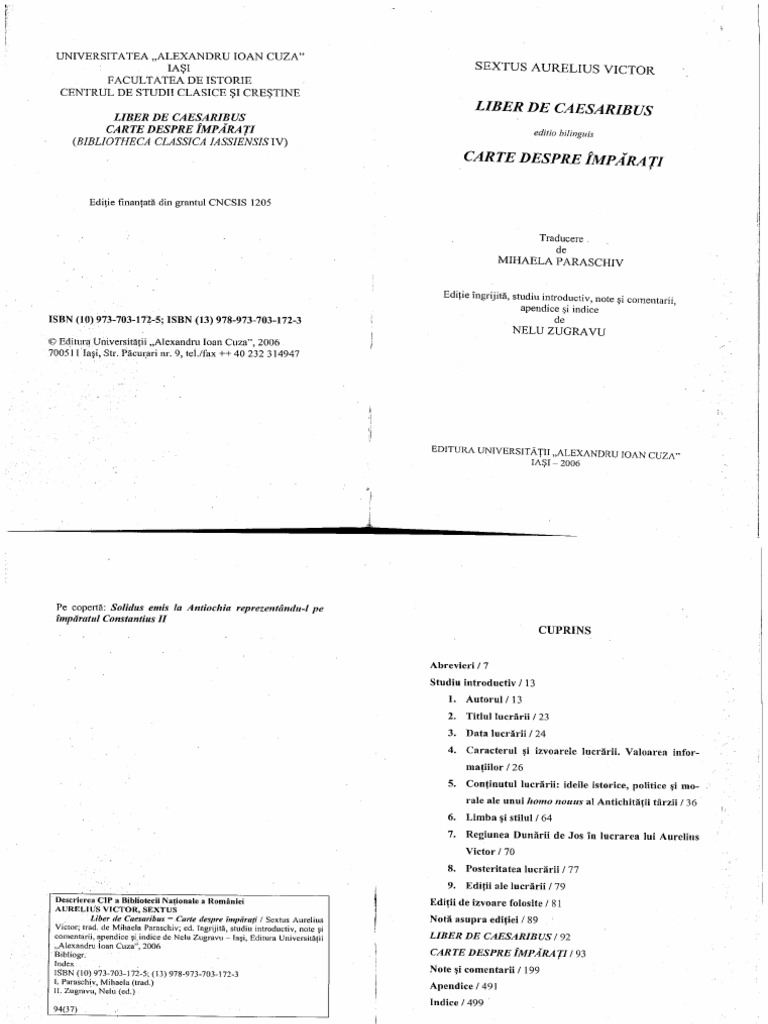 768px x 1024px - Sextus Aurelius Victor Carte Despre Imparati | PDF