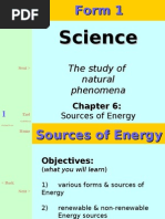 science form 1 sources of energy