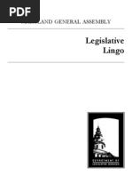 Maryland General Assembly -  Legislative Lingo