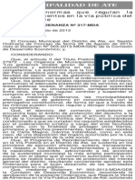 Ordenanza 317 - MDA - Municipalidad de Ate