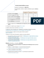 Exercício de revisões do 7º Subordinação, coordenação. verbos, adj. adv.2012-13 CORREÇÂO