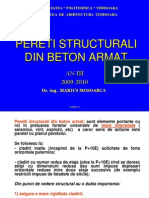 Proiectare Structurilor Curs 13 Pereti b. a.