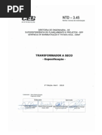 NTD 3.45 - Transformador A Seco - Especificao