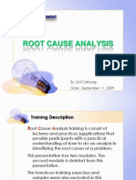 Root Cause Analysis Training Ver 0