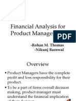 Financial Analysis For Product Management - Nikunj - Rohan