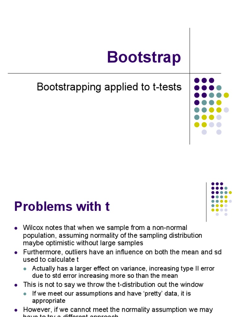 Bootstrap t Test Student's T Test Confidence Interval