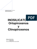 Mineralogía de los inosilicatos clinopiroxenos en la Universidad de Chile