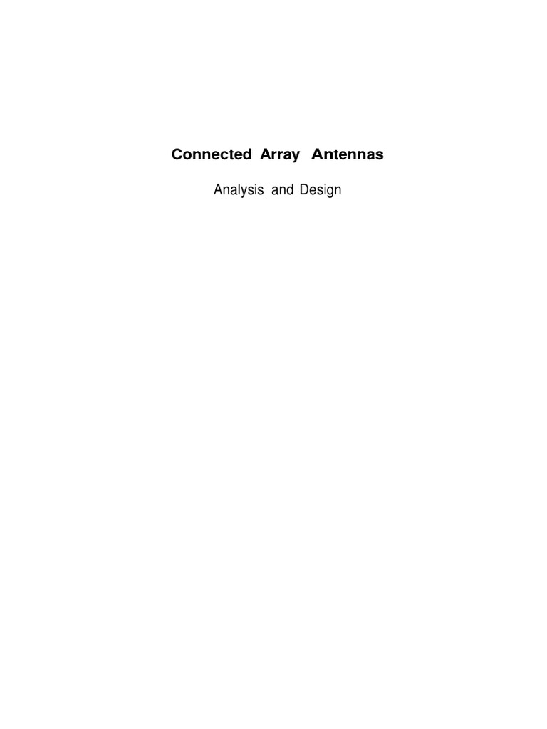 Connected Array Antennas | PDF | Antenna (Radio) | Bandwidth (Signal ...