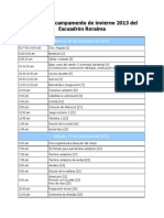 Agenda Del Campamento de Invierno 2013 Del Escuadrón Roraima