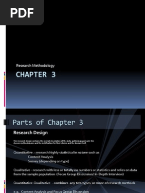 Chapter 3 Of Thesis Research Design Survey Methodology