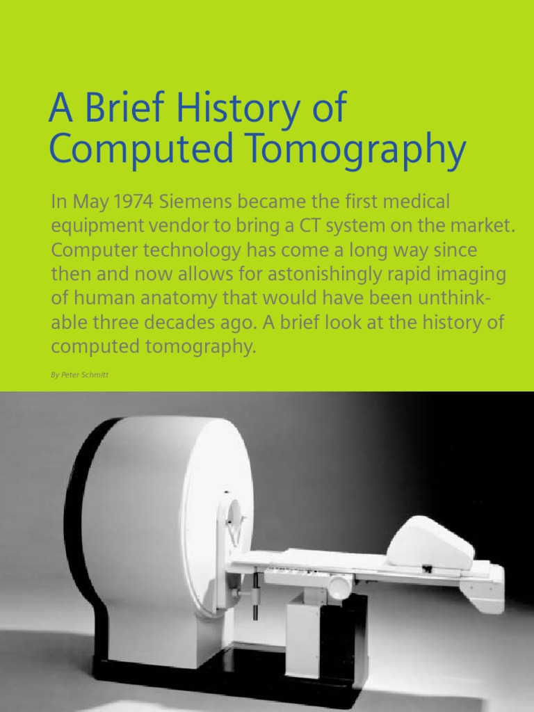 History of Computed Tomography | PDF | Ct Scan | Medical Imaging