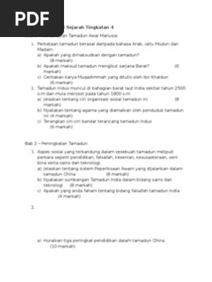 Sejarah Bab 9 Soalan Struktur Pdf