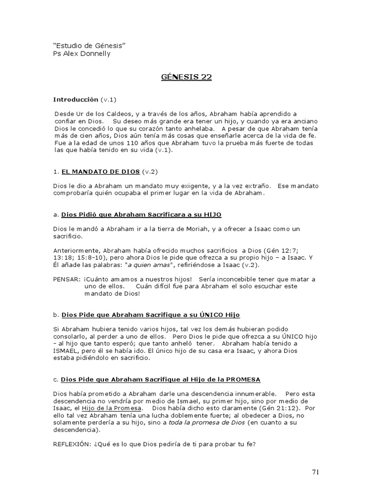 Prueba de Fe de Abraham en Génesis 22 | PDF | Ismael | Abrahán