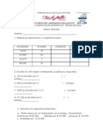 Taller de Recuperacion III Periodo Matemáticas