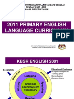 Curriculum Transformation 2011 Primary English Language Curriculum