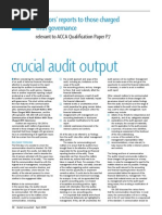 Crucial Audit Output: Auditors' Reports To Those Charged With Governance