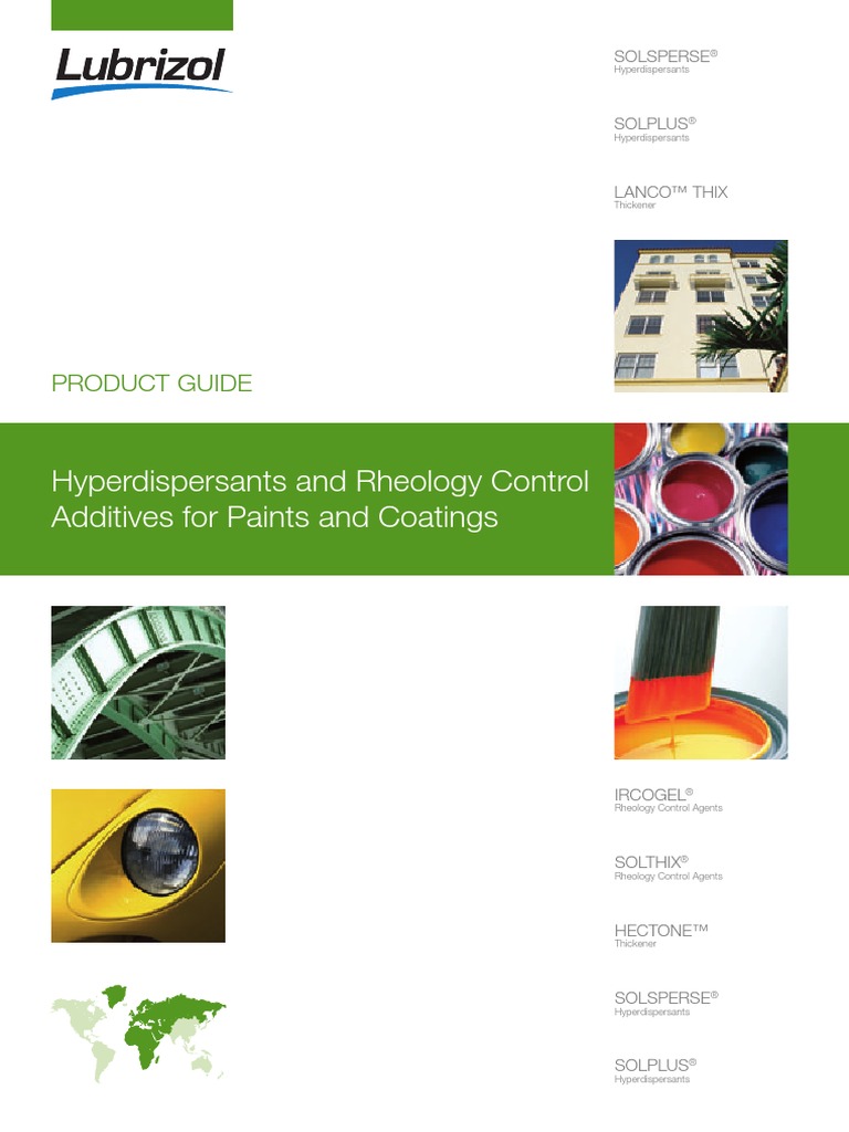 Lubrizol Product Guide PDF Paint Rheology