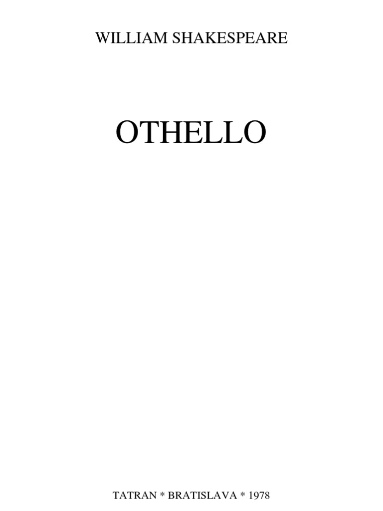 William Shakespeare - Othello SK | PDF