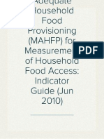 Months of Adequate Household Food Provisioning (MAHFP) For Measurement of Household Food Access: Indicator Guide (Jun 2010)