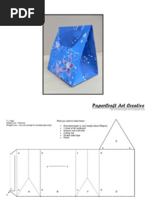 Simple triangle gift bag template and tutorial