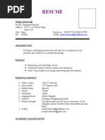 Nisha Resume