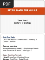 Retail Math Formulas