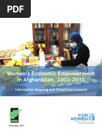 Women’s Economic Empowerment
in Afghanistan, 2002-2012