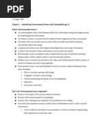 AP Environmental Science - Chapter 1 Notes